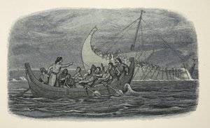 イギリス船紀元前55年から西暦1485年までの白い船の難破船。ロンドン、1863 作： James William Edmund Doyle